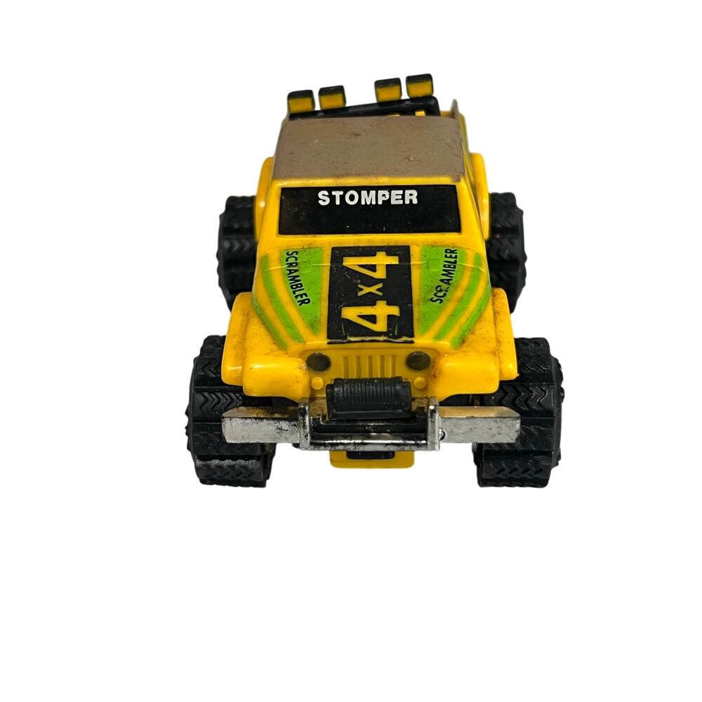 Vintage Schaper Stomper Jeep Scrambler 4x4 Yellow Mini Monster Truck 1980s